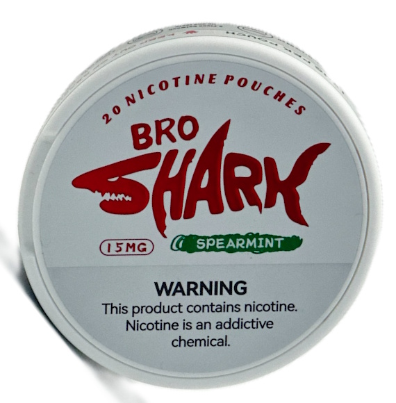 Bro Shark — Spearmint Nicotine Pouches 15 mg (20 Qty)